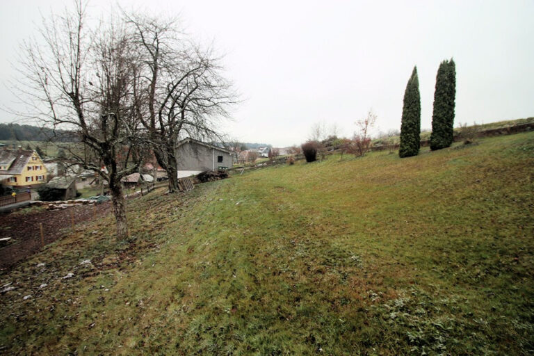 Teilerschlossenes Baugrundstück mit 2 Pkw-Stellplätzen und Gartenhaus