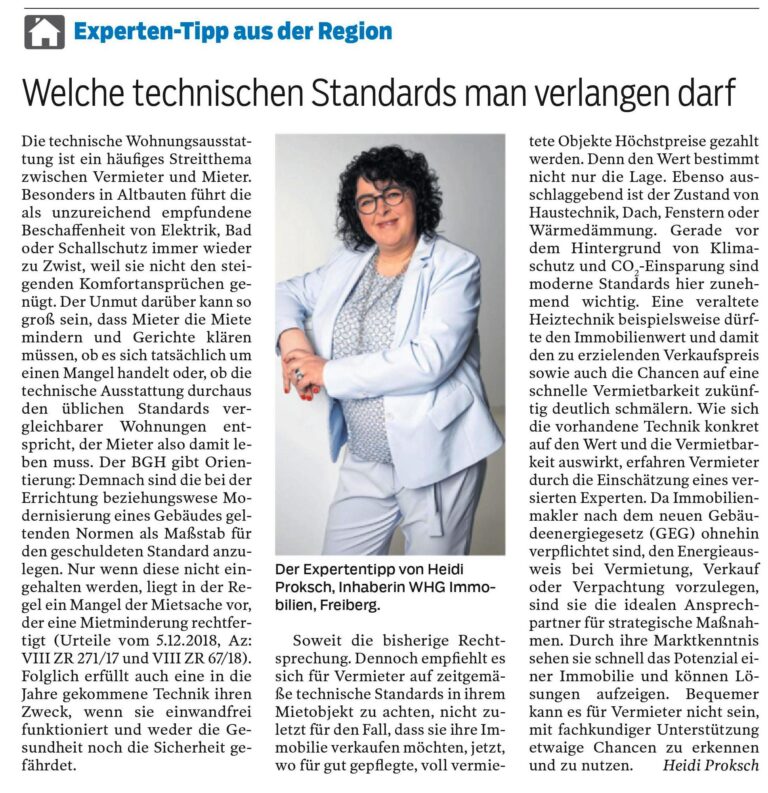 Welche technischen Standards man verlangen darf